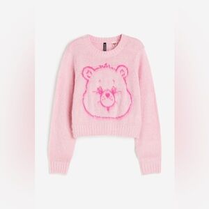 H&M Care Bears MOTIF-FRONT SWEATER Light pink Size Large